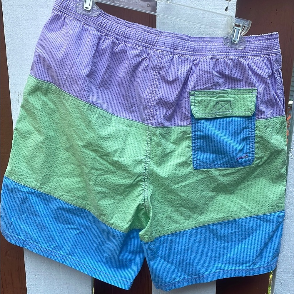 Vineyard Vines Purple and Green Swim Trunks Quick-Dry - Picture 3 of 3